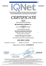 Certificado de Calidad ISO 9001